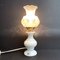 Alabaster Tischlampe mit Glasschirm, Spanien, 1970er 2