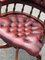 Buttoned Back Captains Swivel Chair in Red Leather, Image 5