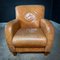 Vintage Cognac Leather Club Armchairs, Set of 2, Image 9