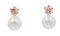 Emeralds, Diamonds, Pearls, Rose Gold Earrings, Set of 2 3