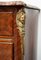 Antike Französische Kommode aus Exotischem Edelholz mit Roter Marmorplatte 4
