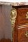 Antike Französische Kommode aus Exotischem Edelholz mit Roter Marmorplatte 6