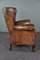 Vintage Brown Leather Armchairs 3