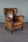 Vintage Brown Leather Armchairs, Image 1