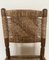 Vintage North American Rustic Wooden Chair with Woven Back and Seating 11