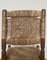 Rustikaler nordamerikanischer Vintage Holzstuhl mit geflochtener Rückenlehne und Sitzfläche 10
