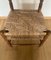 Silla norteamericana vintage de madera con respaldo y asientos tejidos, Imagen 5
