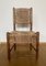 Chaise Nord-Américaine Vintage Rustique en Bois avec Assise et Dossier Tissés 2