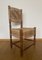 Vintage North American Rustic Wooden Chair with Woven Back and Seating 1