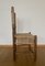 Silla norteamericana vintage de madera con respaldo y asientos tejidos, Imagen 6