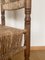 Rustikaler nordamerikanischer Vintage Holzstuhl mit geflochtener Rückenlehne und Sitzfläche 15