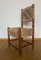 Sedia vintage nordamericana in legno rustico con schienale e seduta intrecciati, Immagine 8