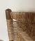 Silla norteamericana vintage de madera con respaldo y asientos tejidos, Imagen 14