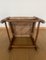 Silla norteamericana vintage de madera con respaldo y asientos tejidos, Imagen 16