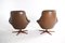 Swivel Chairs with Stools by H. W. Klein for Bramin, 1975, Set of 4 5