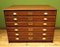 Antique Oak Architect's Plan Chest with Brass Cup Handles, 1890s 19