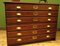 Antique Oak Architect's Plan Chest with Brass Cup Handles, 1890s 6
