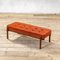 Red Bench with Wooden Structure and Fabric Pillow attributed to Ico & Luisa Parisi, 1960s 1