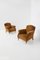 English Brown Velvet Armchairs, 1950s, Set of 2 11