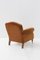 English Brown Velvet Armchairs, 1950s, Set of 2 3