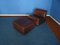 Leather Club Chair & Footstool by Ernst Martin Dettinger for WK, 1970s, Set of 2 1