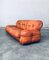 Mid-Century Modern Italian Leather 3 Seat Sofa, 1970s, Image 17