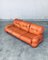 Mid-Century Modern Italian Leather 3 Seat Sofa, 1970s 23