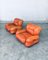 Mid-Century Modern Italian Leather Lounge Chair Set, 1970s, Set of 2 29