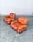 Mid-Century Modern Italian Leather Lounge Chair Set, 1970s, Set of 2, Image 29