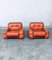 Mid-Century Modern Italian Leather Lounge Chair Set, 1970s, Set of 2, Image 1