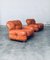 Mid-Century Modern Italian Leather Lounge Chair Set, 1970s, Set of 2, Image 26