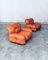 Mid-Century Modern Italian Leather Lounge Chair Set, 1970s, Set of 2, Image 27