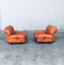 Mid-Century Modern Italian Leather Lounge Chair Set, 1970s, Set of 2, Image 23