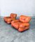 Mid-Century Modern Italian Leather Lounge Chair Set, 1970s, Set of 2, Image 31