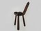 Brutalistic Tripod Chair in Raw Wood, 1960s, Image 2