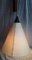 Lampada da soffitto vintage regolabile in altezza con supporto e contrappeso in teak con paravento in carta color crema, anni '70, Immagine 6
