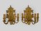 Wandleuchten mit 4 Zweigen aus Vergoldeter Bronze, 19. Jh., 2er Set 1
