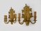 Wandleuchten mit 4 Zweigen aus Vergoldeter Bronze, 19. Jh., 2er Set 3