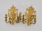 Apliques de cuatro brazos de bronce dorado, siglo XIX. Juego de 2, Imagen 9