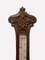 Antikes Banjo Barometer aus geschnitzter Eiche, 1880er 2