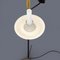 Lámpara de pie de latón con difusores de vidrio opalino, años 50, Imagen 11