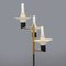 Brass Floor Lamp with Opal Glass Diffusers, 1950s 6