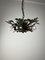 Small Ceiling Lamp with 6 Colored Wrought Iron Lights, Italy, 1950s 1