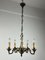 5-Light Bronze Chandelier, Italy, 1960s 2