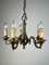 Lámpara de araña de bronce de 5 luces, Italia, años 60, Imagen 3