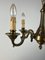 Lámpara de araña de bronce de 5 luces, Italia, años 60, Imagen 10