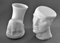 Porcelain Head Vases by Ilona Romule, Set of 2 4