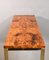 French Burl Elm Console Table, 1970s 9