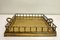 Vintage Chinoiserie Brass Faux Bamboo Serving Tray, 1970s 2