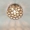 Mid-Century Glass & Iron Ring Flush Ceiling Light from Limburg, Germany, 1960s 7